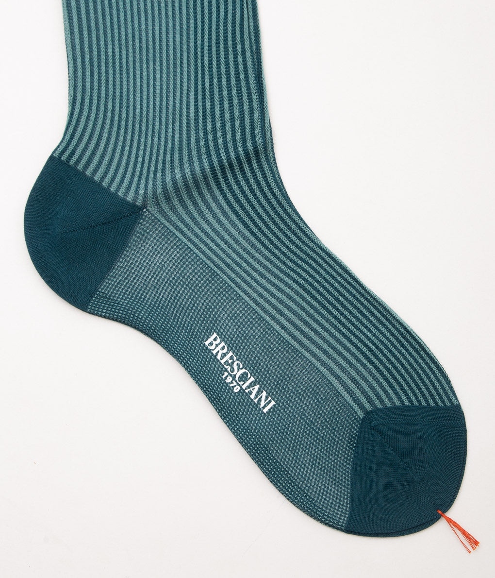 BRESCIANI "THIN STRIPE/SMALL DOT"(GREEN)