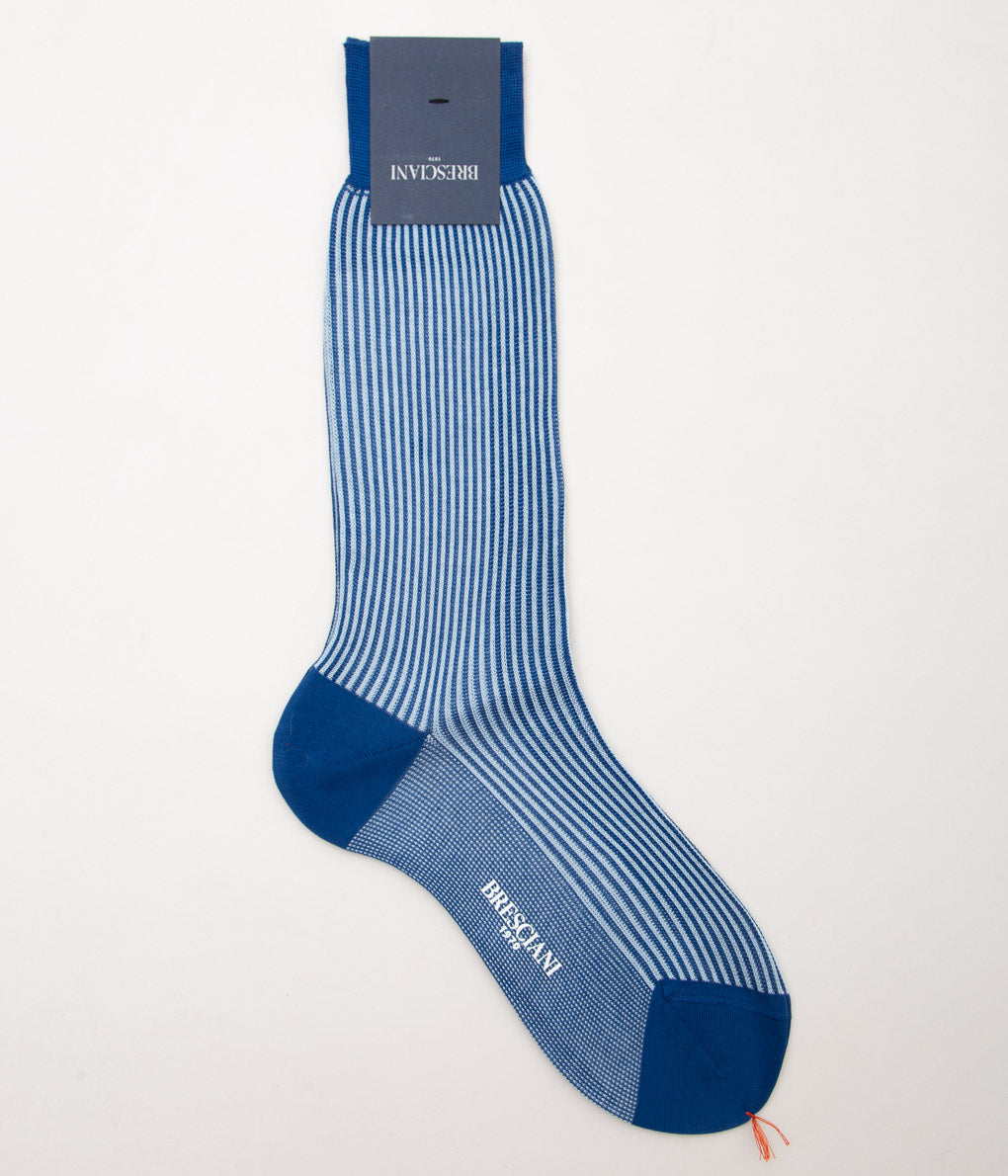 BRESCIANI "THIN STRIPE/SMALL DOT"(BLUE)