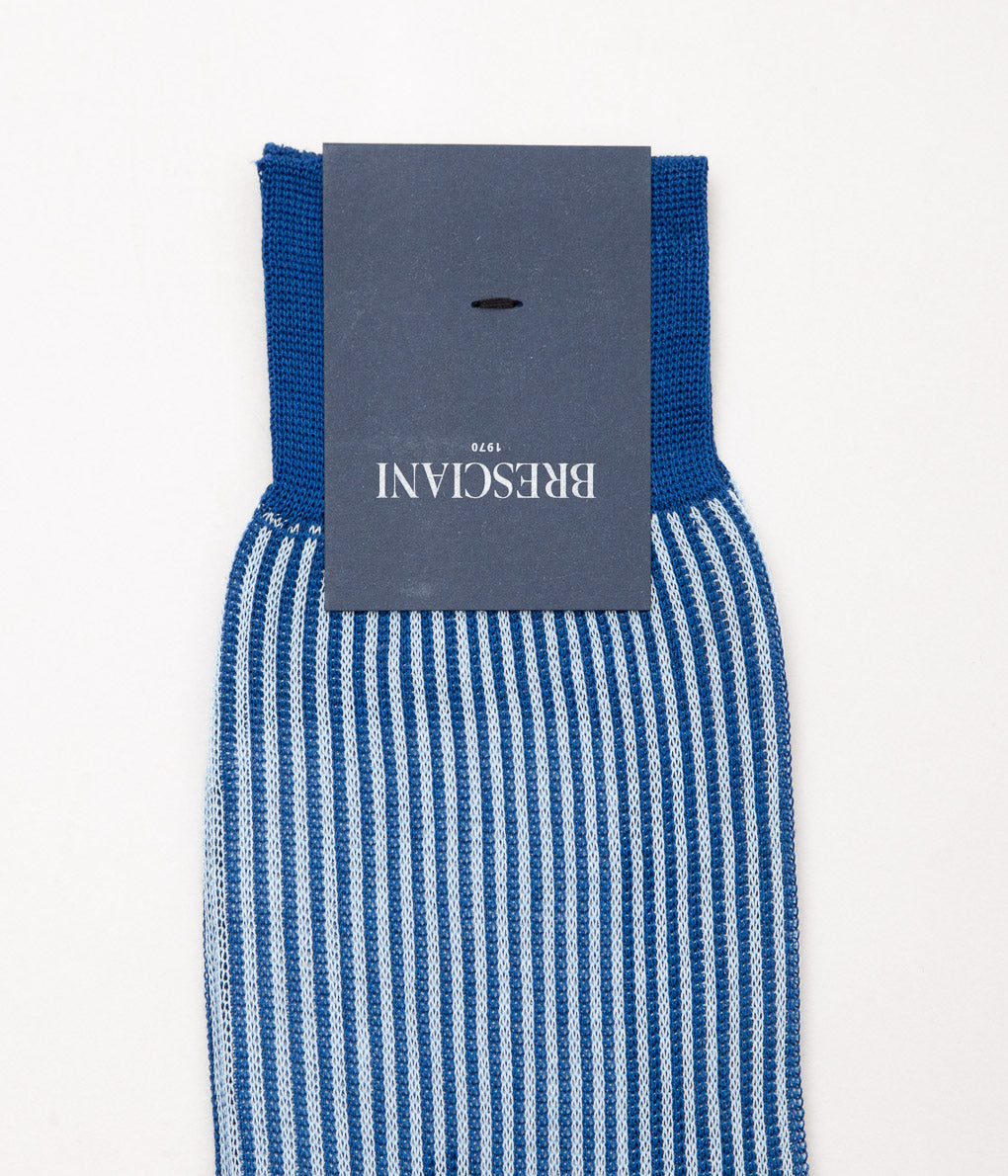 BRESCIANI "THIN  STRIPE/SMALL DOT"(BLUE)