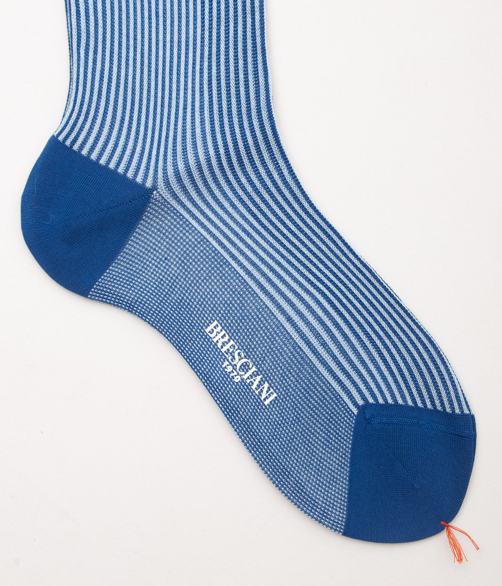 BRESCIANI "THIN  STRIPE/SMALL DOT"(BLUE)