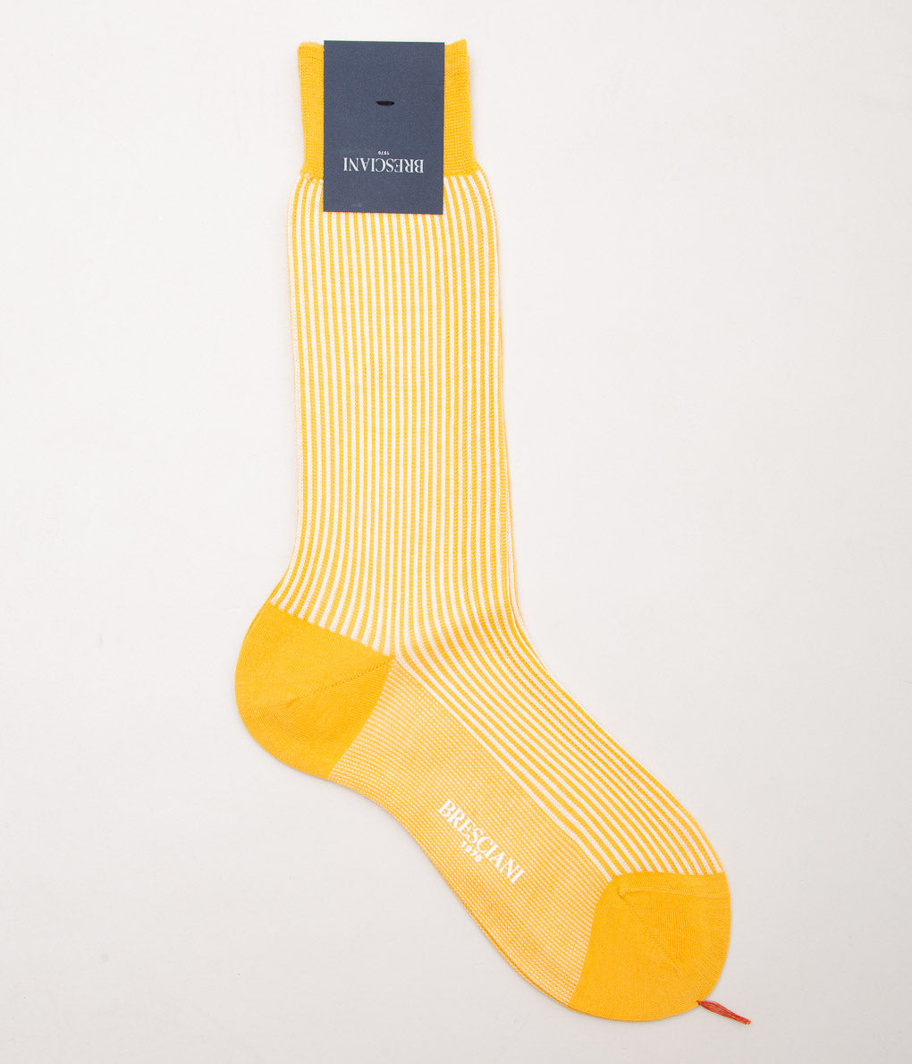 BRESCIANI "THIN STRIPE/SMALL DOT"(YELLOW)