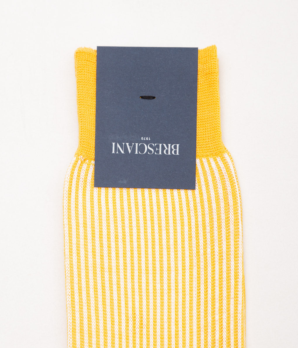 BRESCIANI "THIN STRIPE/SMALL DOT"(YELLOW)
