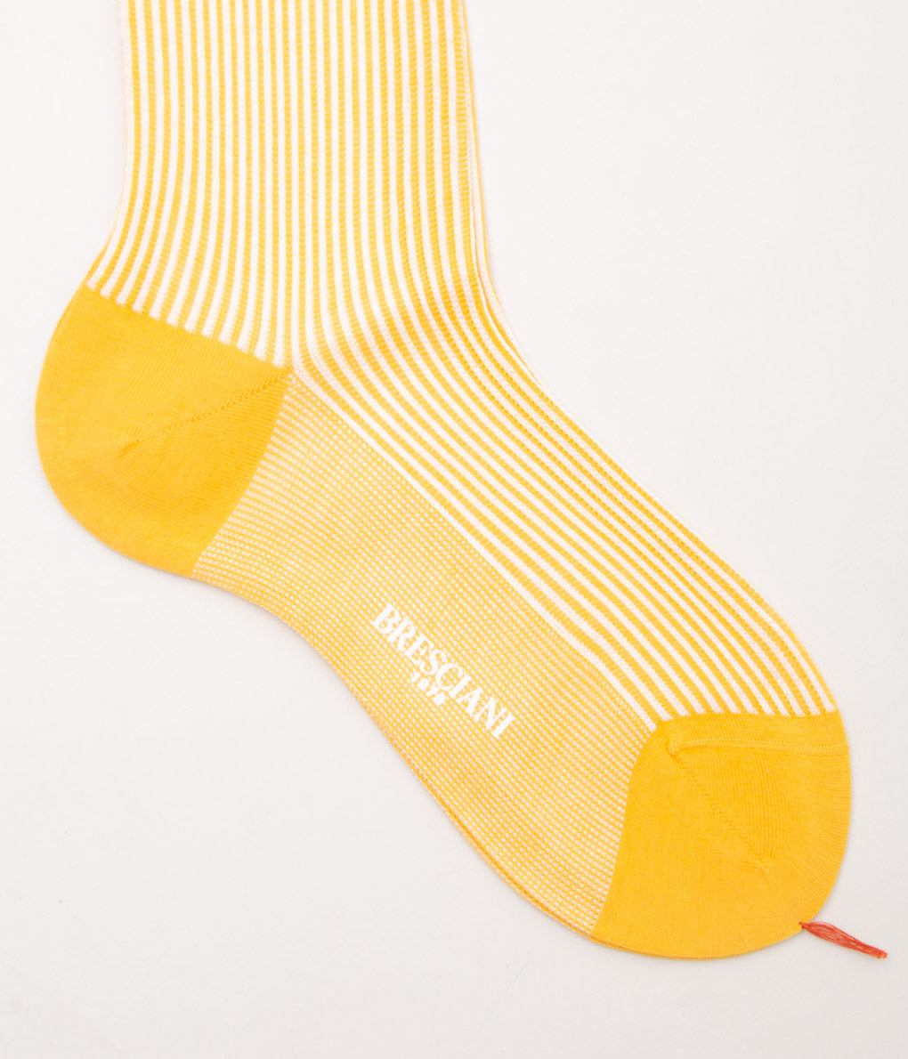 BRESCIANI "THIN  STRIPE/SMALL DOT"(YELLOW)