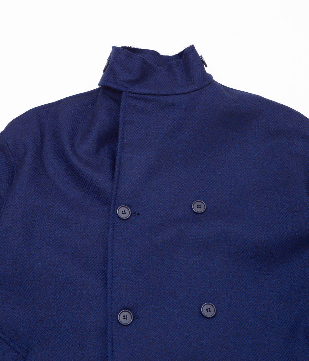GABRIELA COLL GARMENTS ''NO.65 LORO PIANA HEAVY WOOL OVERSIZED COAT'' (BLUE)