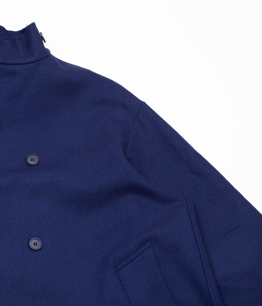 GABRIELA COLL GARMENTS ''NO.65 LORO PIANA HEAVY WOOL OVERSIZED COAT'' (BLUE)