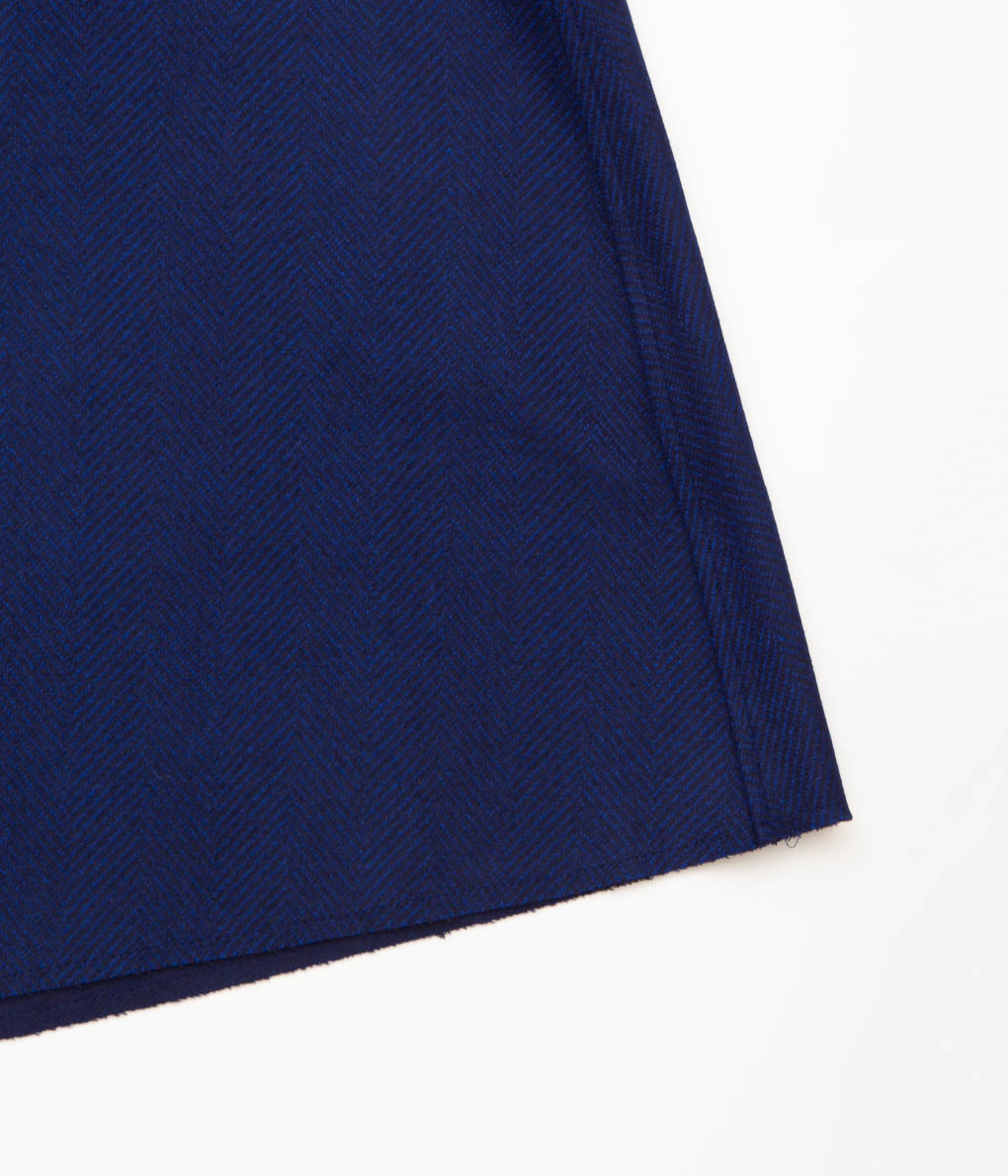 GABRIELA COLL GARMENTS ''NO.65 LORO PIANA HEAVY WOOL OVERSIZED COAT'' (BLUE)