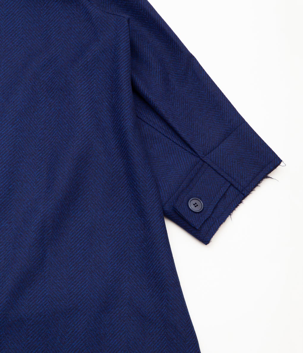 GABRIELA COLL GARMENTS ''NO.65 LORO PIANA HEAVY WOOL OVERSIZED COAT'' (BLUE)