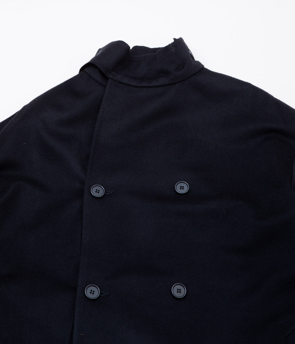 GABRIELA COLL GARMENTS ''NO.65 LORO PIANA HEAVY WOOL OVERSIZED COAT'' (BLACK)