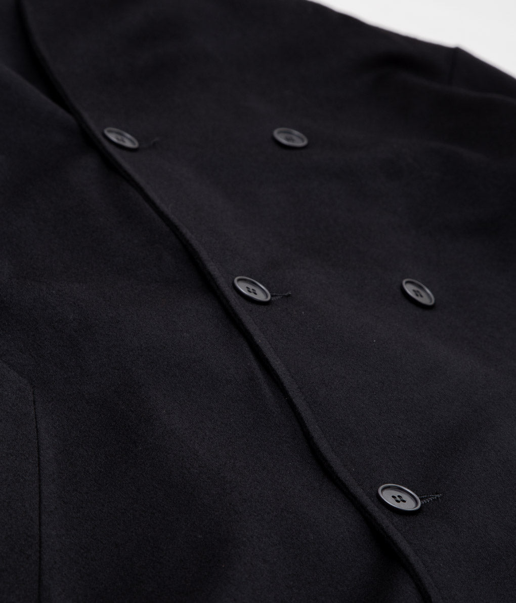 GABRIELA COLL GARMENTS ''NO.65 LORO PIANA HEAVY WOOL OVERSIZED COAT'' (BLACK)