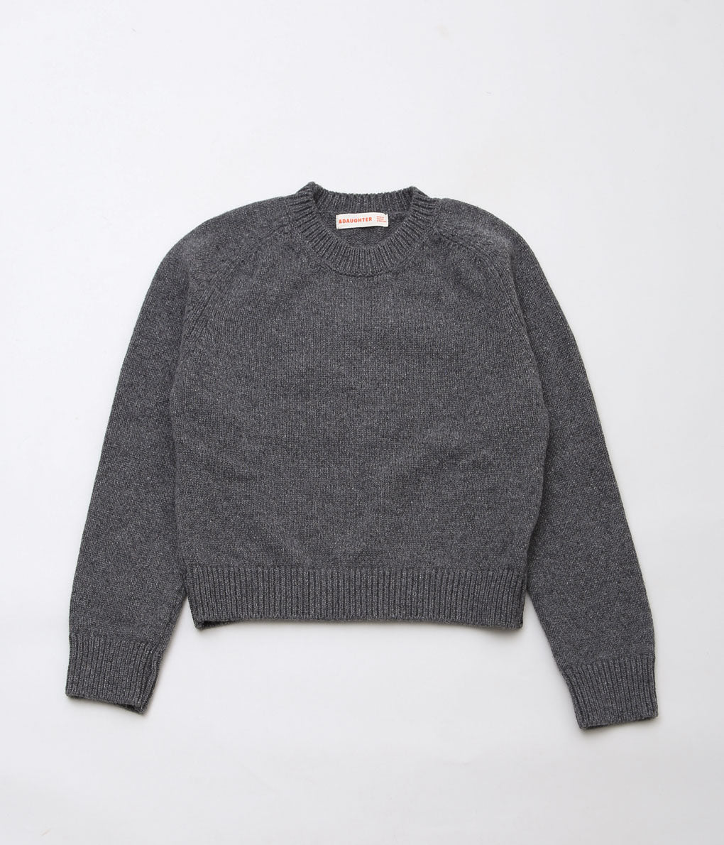 &DAUGHTER ''PLAIN SADDLE SLEEVE CREWNECK'' (DERBY GRAY)