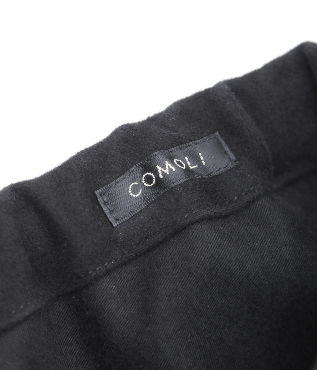 COMOLI ''モールスキン ドローストリングパンツ'' (BLACK)