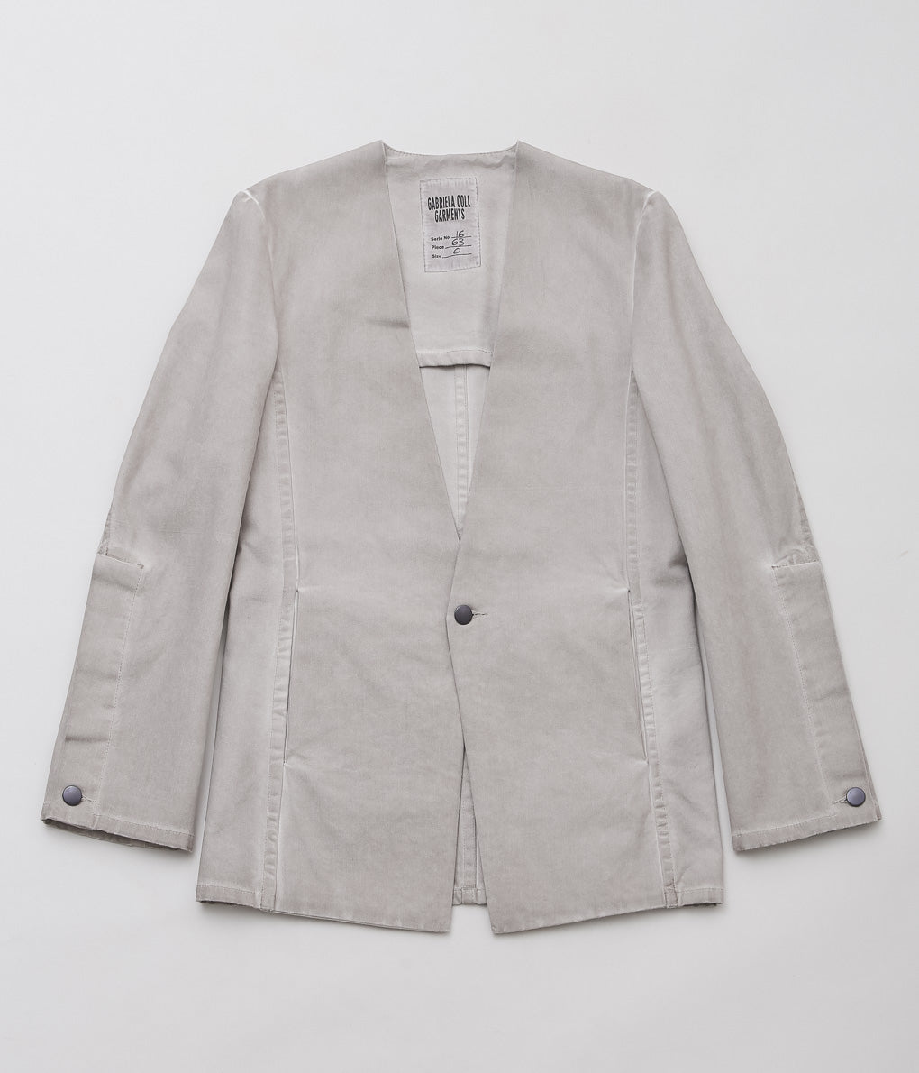 GABRIELA COLL GARMENTS ''NO.63 CANVAS FOLDED JACKET'' (WARM GRAY)