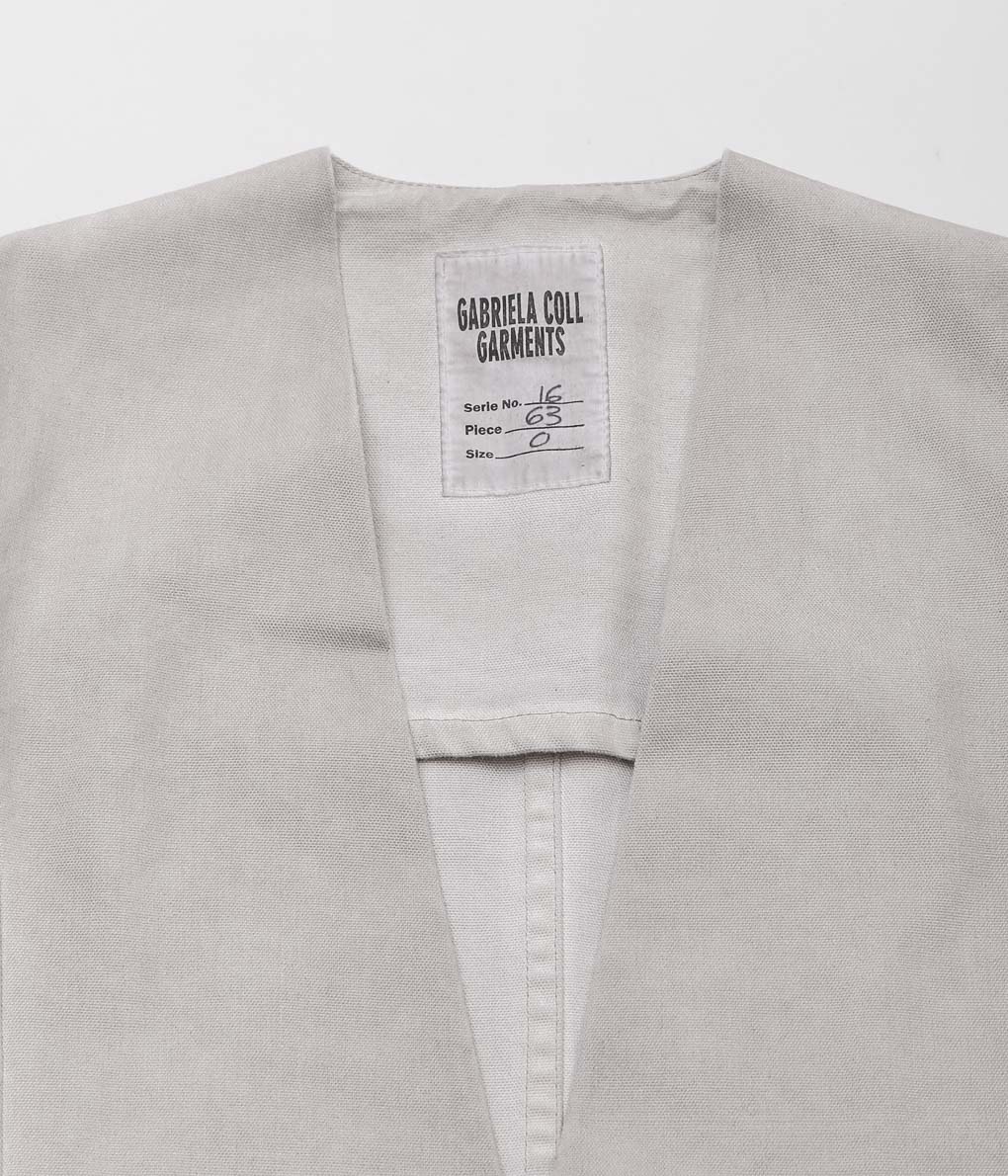 GABRIELA COLL GARMENTS ''NO.63 CANVAS FOLDED JACKET'' (WARM GRAY)