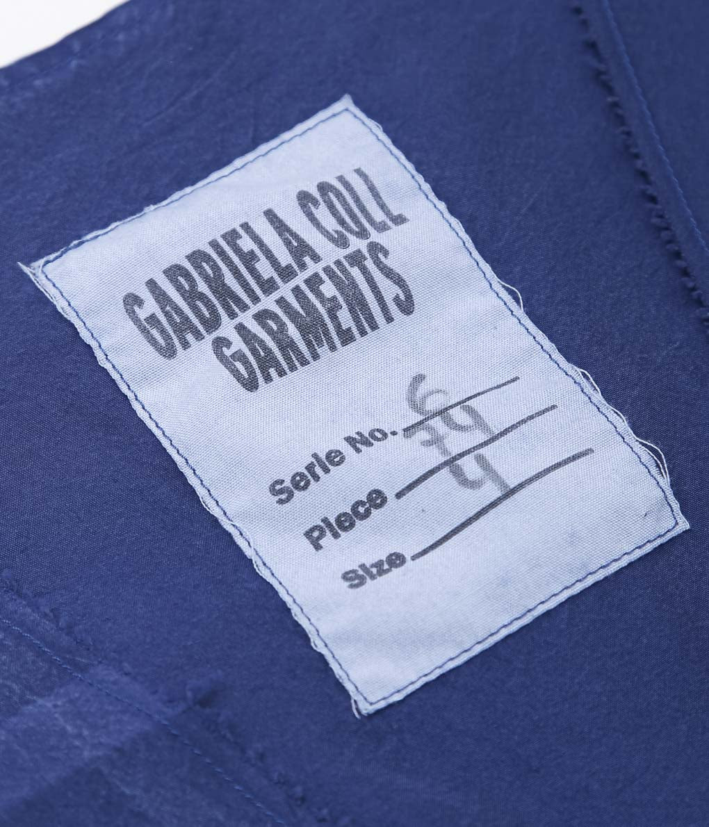 GABRIELA COLL GARMENTS ''NO.74 SILK PONGEE SLEEVELESS SHIRT'' (BLUE)