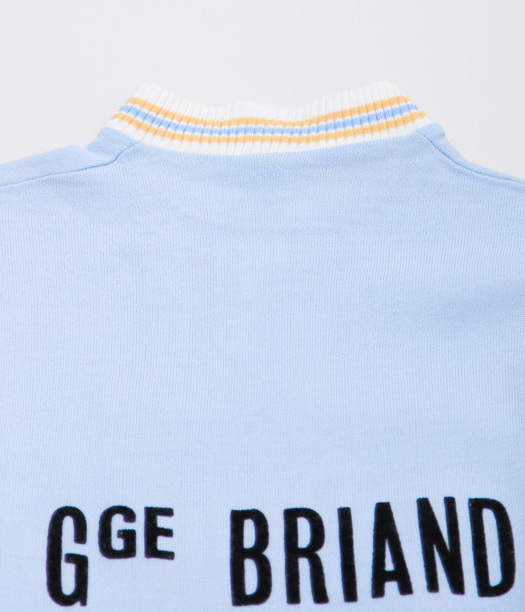 VINTAGE CLOTHING''1970's CYCLING WOOL JERSEY'' (LT BLUE×YELLOW)