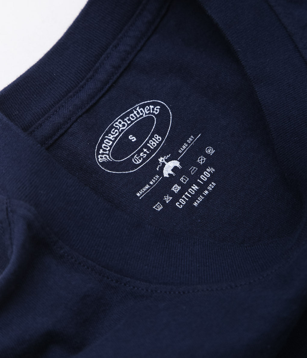 BROOKS BROTHERS ''BBJ EX KNT USA 2-PACK TEE'' (NAVY)