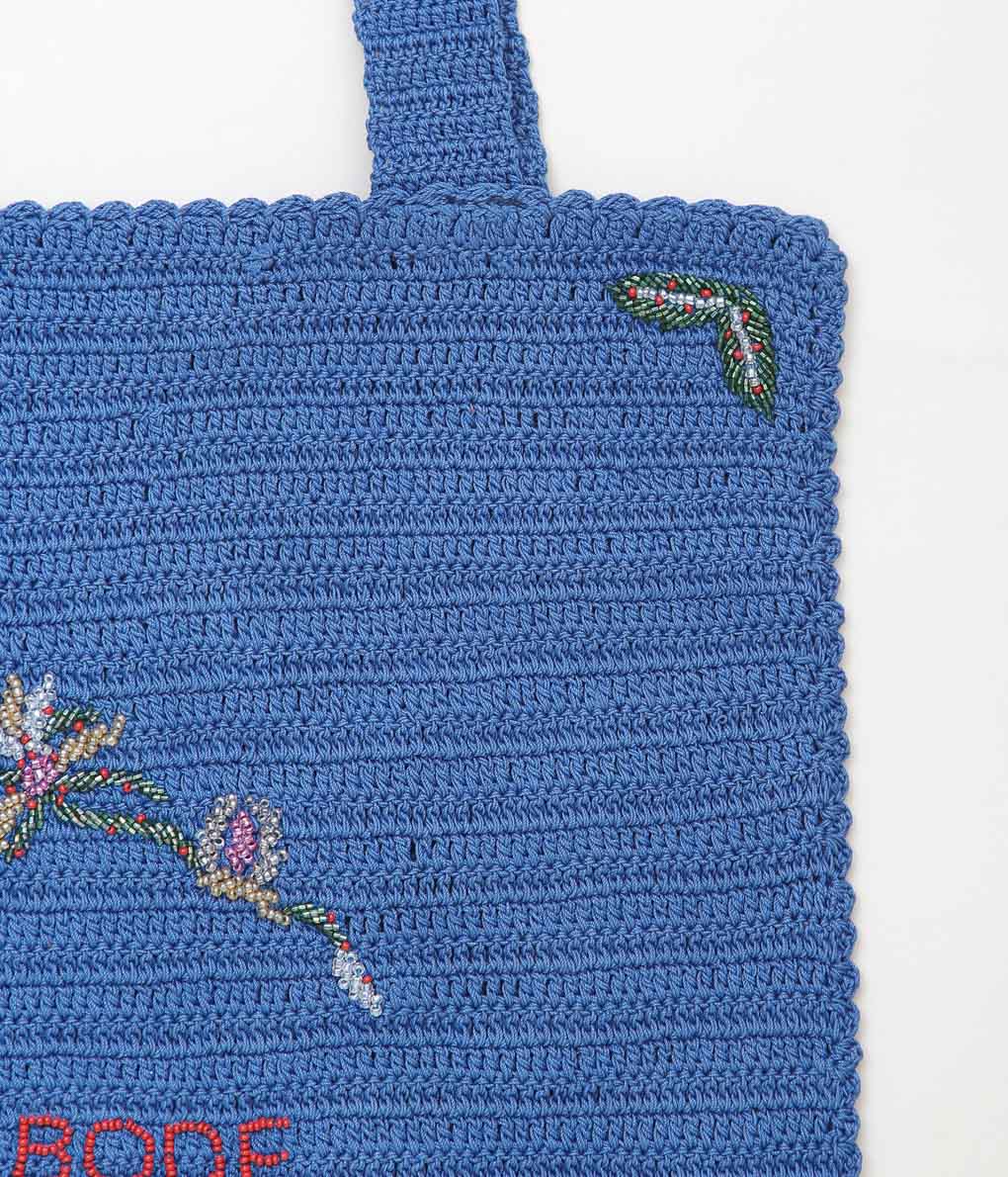 BODE ''LAUREL CROCHET TOTE'' (BLUE)