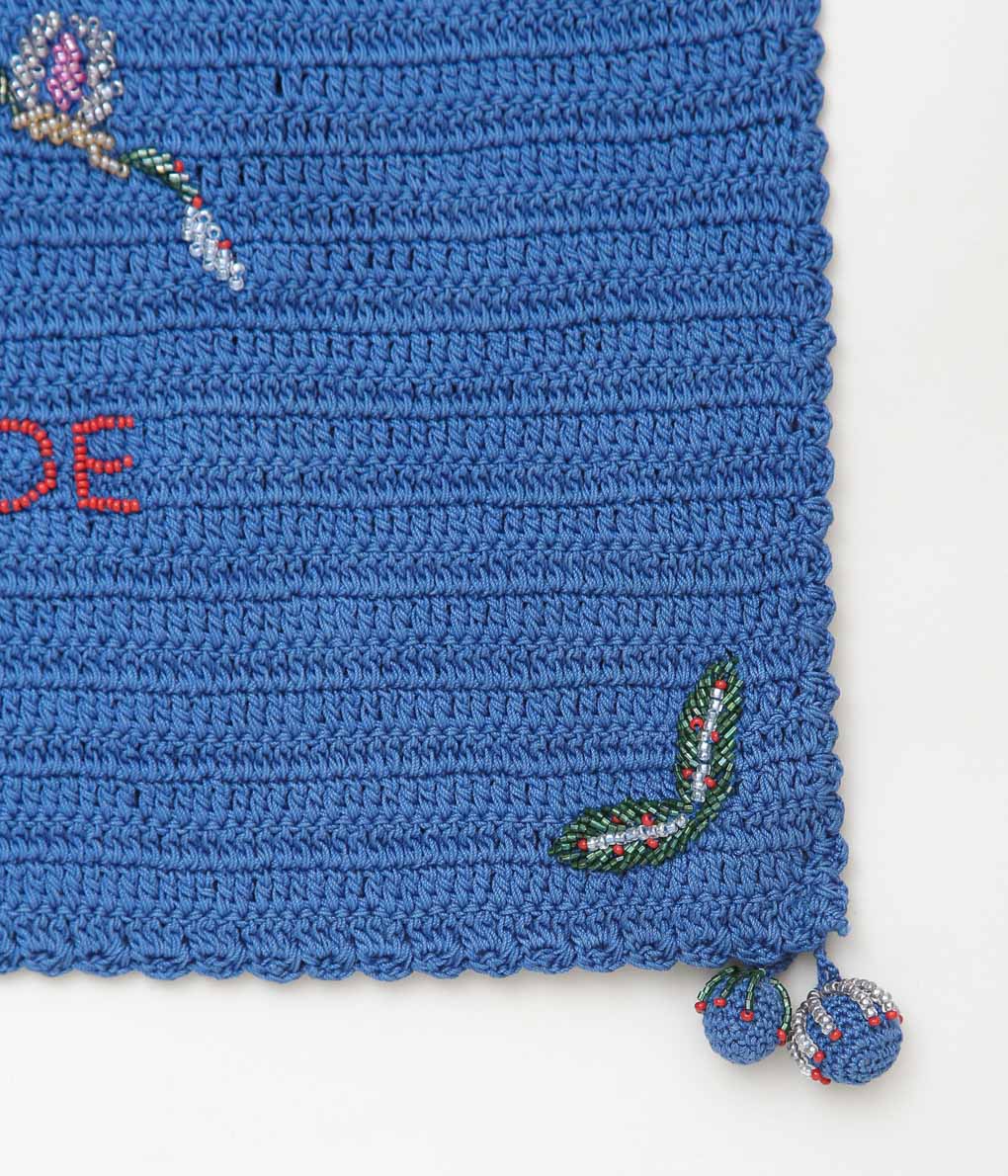 BODE ''LAUREL CROCHET TOTE'' (BLUE)
