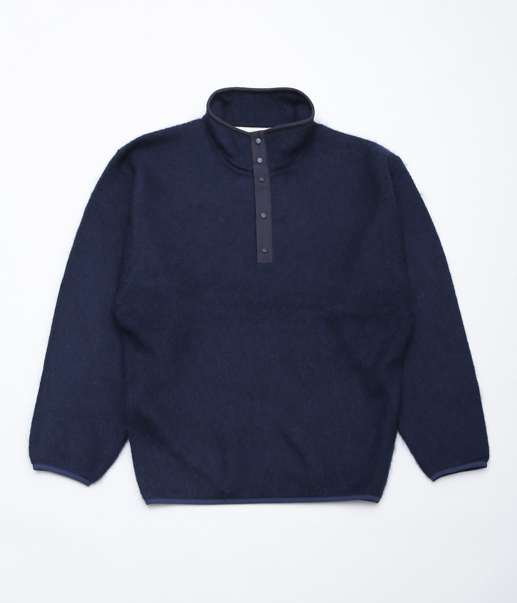 nanamica Pullover Mohair Sweater ナナミカ NANAMICA PULLOVER MOHAIR SWEATER NAVY | TODAY CLOTHING