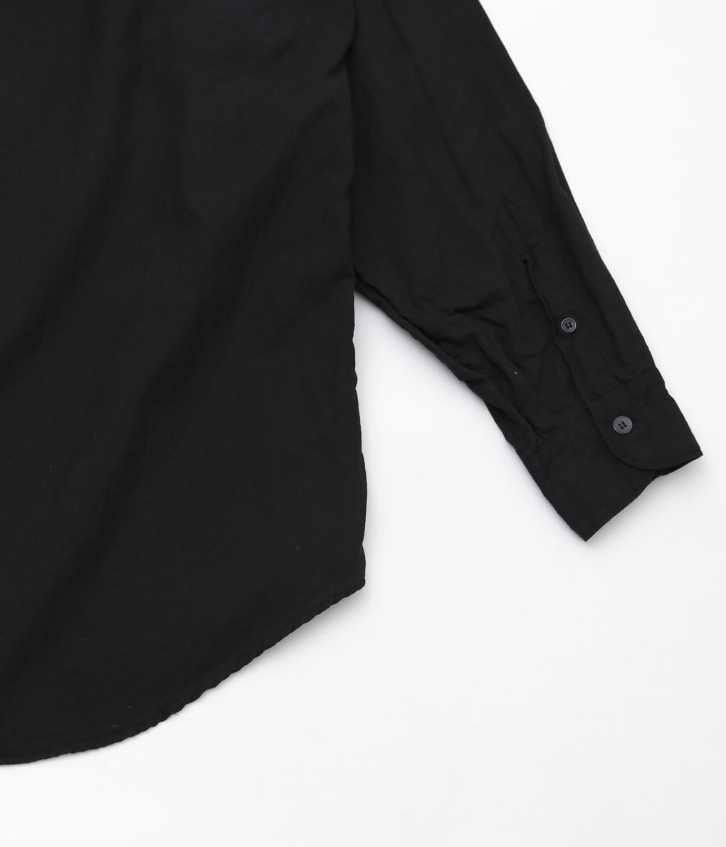 COMOLI ''KHADI 코튼 W 레이어 코모리 셔츠 ''(BLACK)