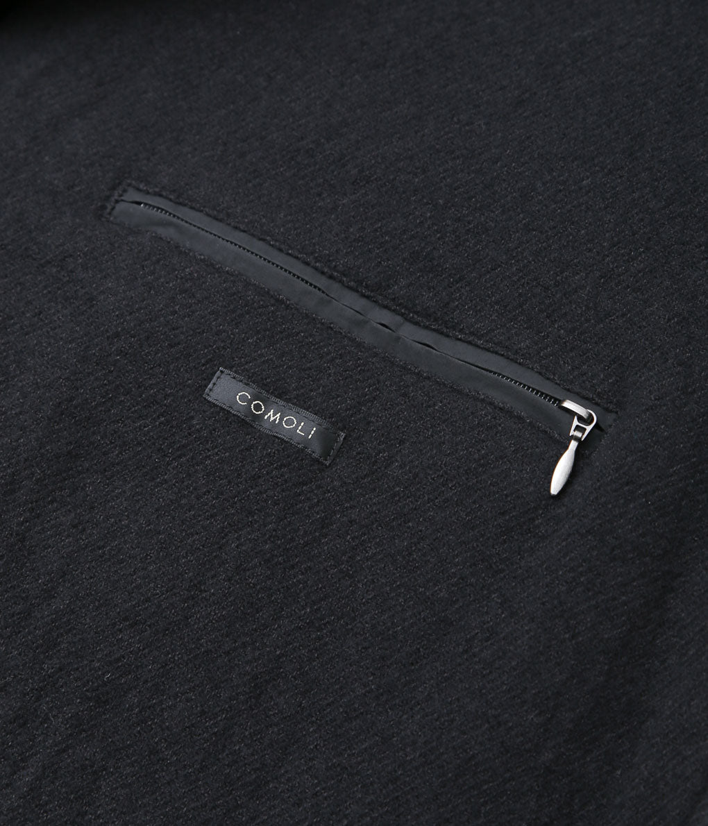 COMOLI ''Cotton Nylon Coach Jacket'' (BLACK)