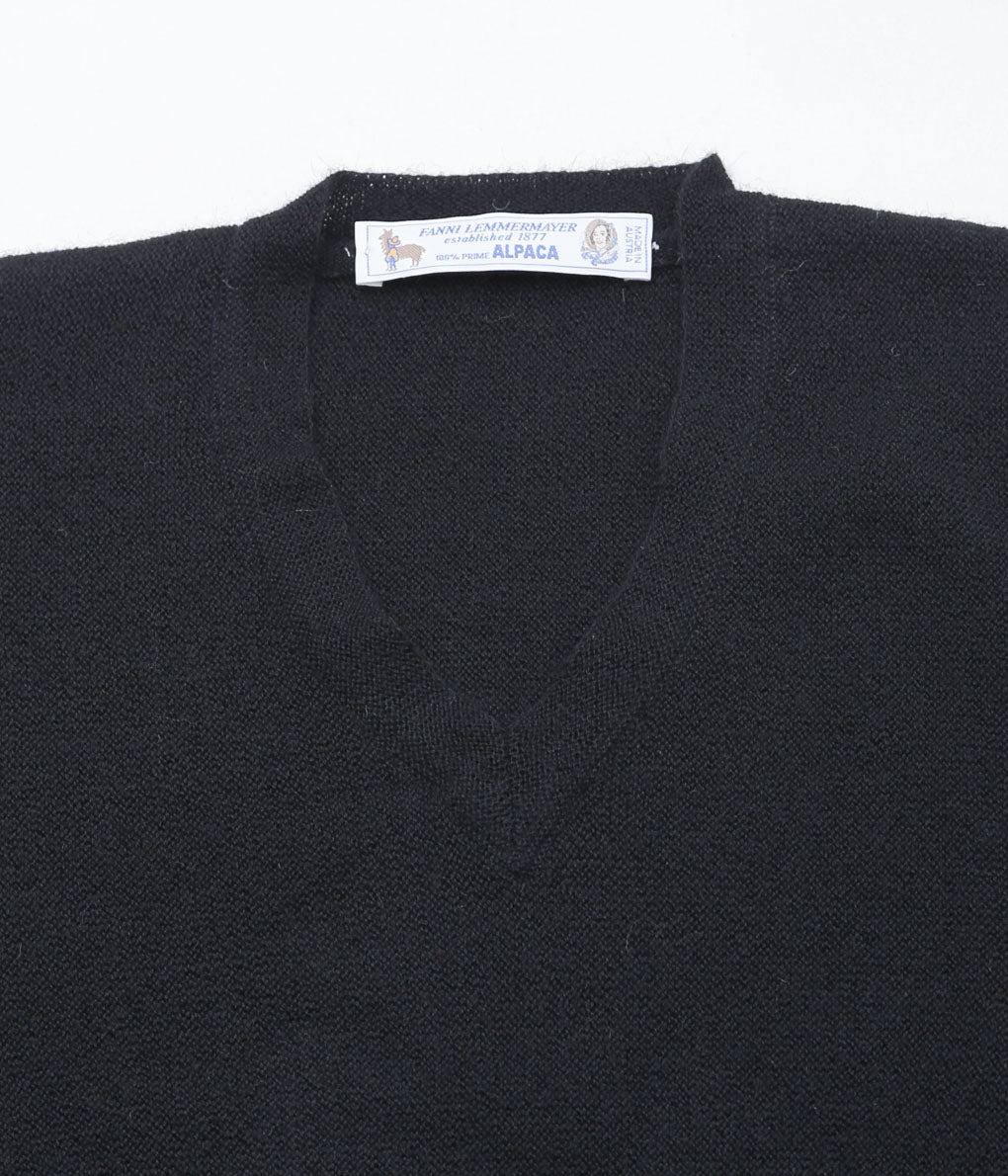 FANNI LEMMERMAYER ''2PLY V-NECK PULLOVER PLANE BELL SLEEVE'' (104 (BLACK))