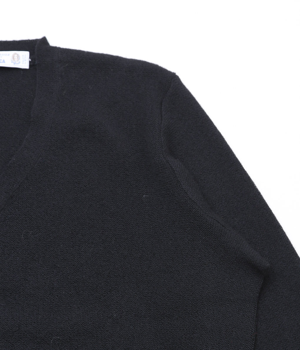 FANNI LEMMERMAYER ''2PLY V-NECK PULLOVER PLANE BELL SLEEVE'' (104 (BLACK))