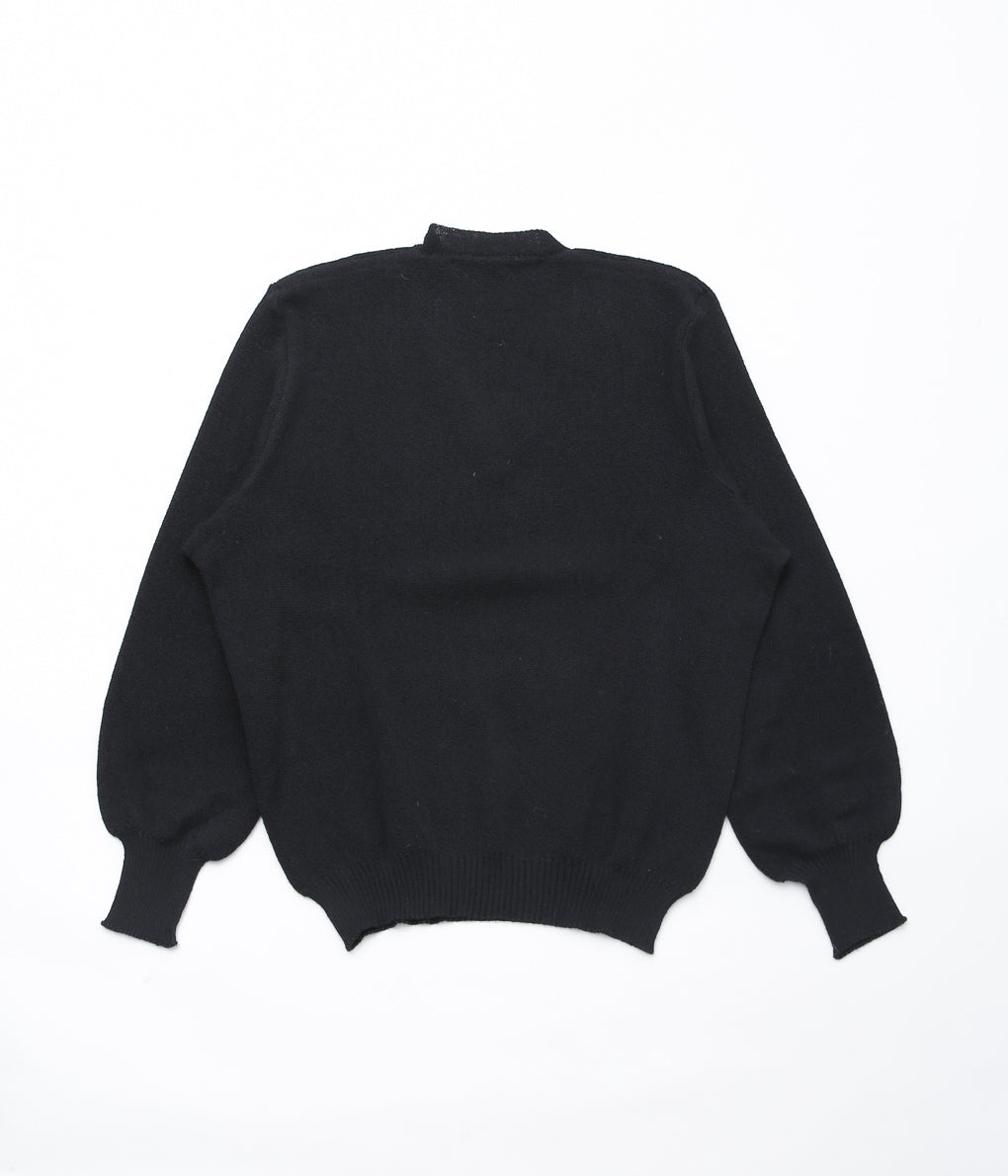 FANNI LEMMERMAYER ''2PLY V-NECK PULLOVER PLANE BELL SLEEVE'' (104 (BLACK))