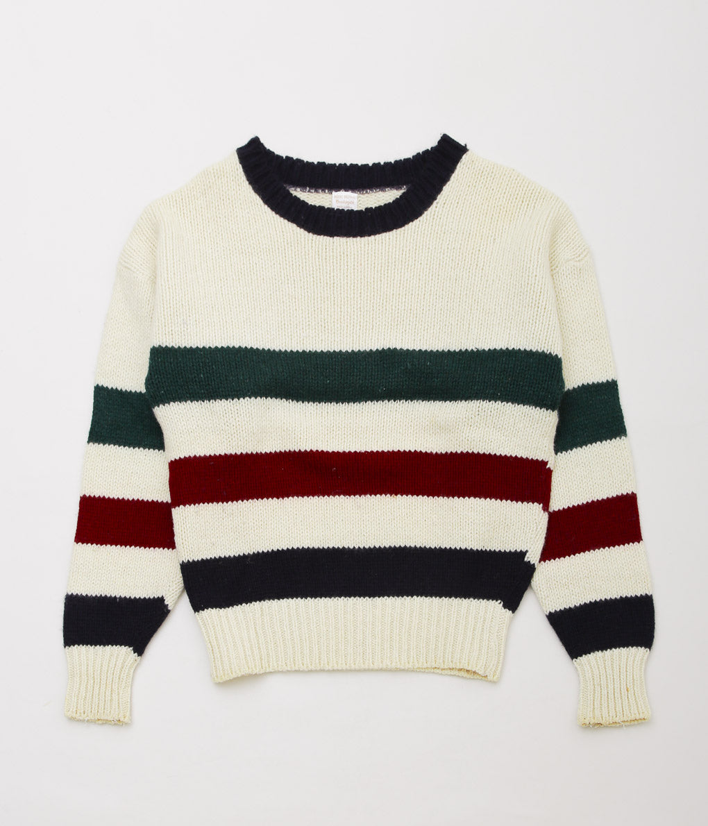 VINTAGE CLOTHING ''BROOKS BROTHERS WOOL NYRON SWATER MADE IN U.S.A'' (WHITE)