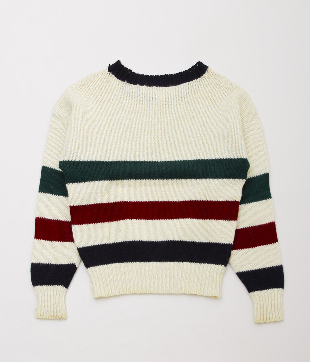 VINTAGE CLOTHING ''BROOKS BROTHERS WOOL NYRON SWATER MADE IN U.S.A'' (WHITE)