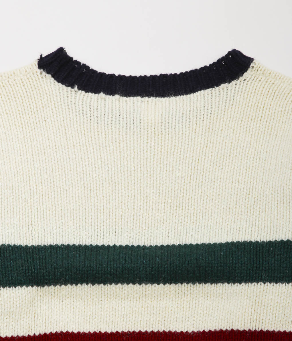VINTAGE CLOTHING ''BROOKS BROTHERS WOOL NYRON SWATER MADE IN U.S.A'' (WHITE)