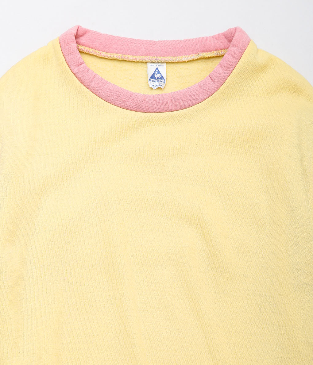 VINTAGE CLOTHING''1980's LE COQ SPORTIF C/N SWEATSHIRT'' (YELLOW×GREEN)