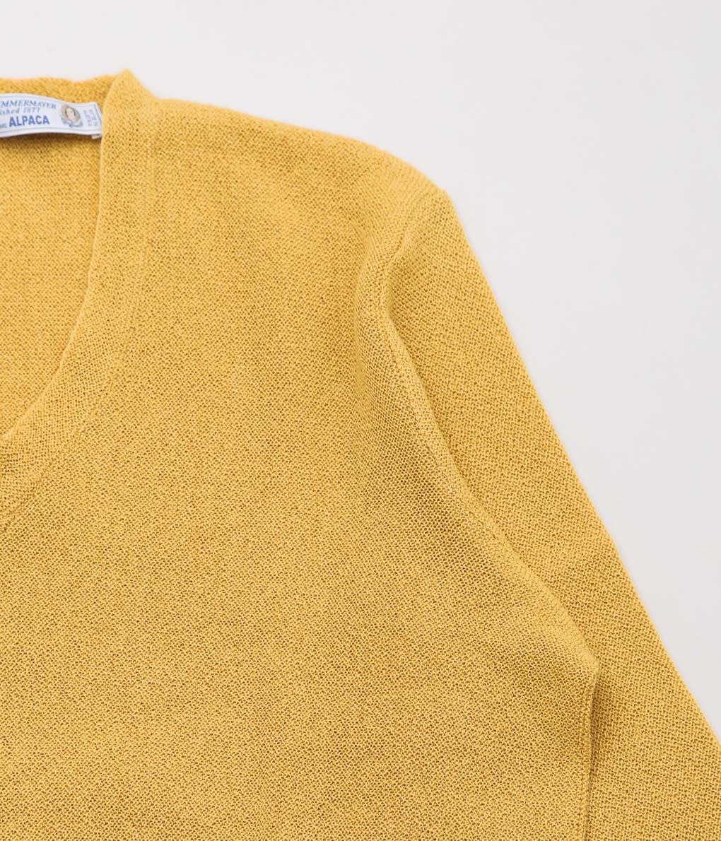 FANNI LEMMERMAYER ''2PLY V-NECK PULLOVER PLANE BELL SLEEVE'' (693 (YELLOW))