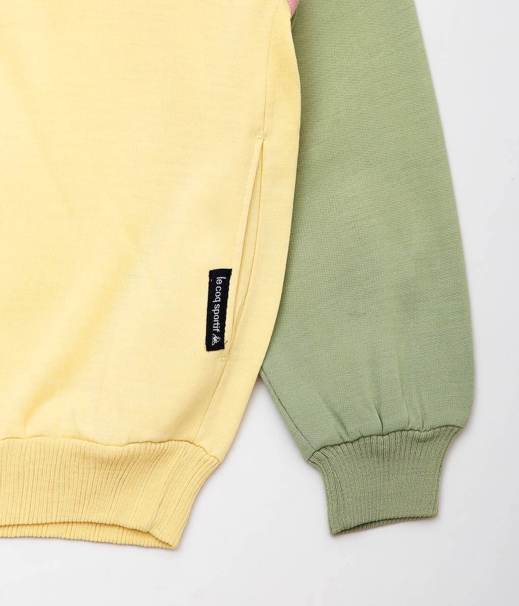 VINTAGE CLOTHING''1980's LE COQ SPORTIF C/N SWEATSHIRT'' (YELLOW×GREEN)