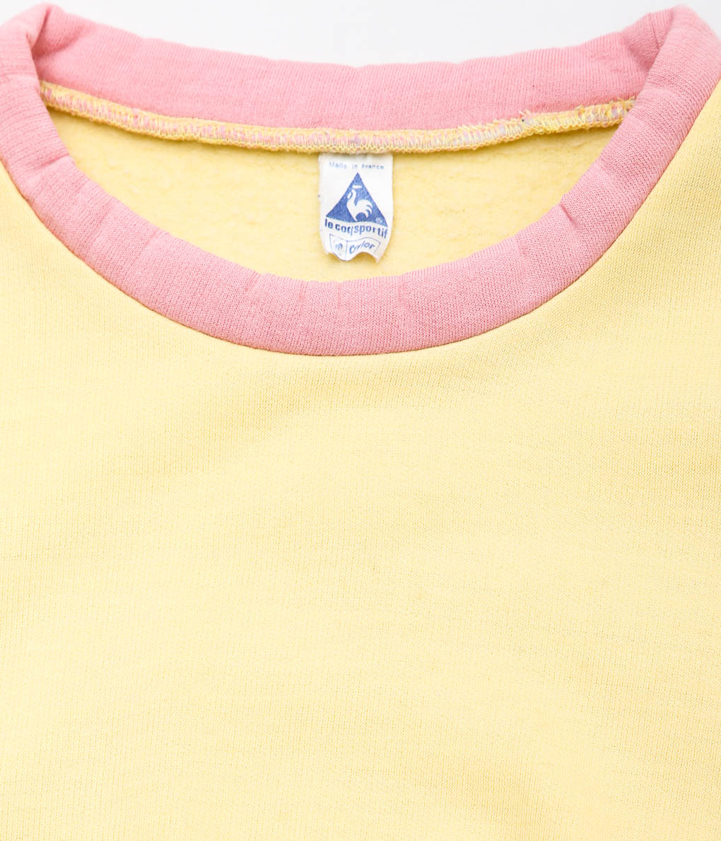 VINTAGE CLOTHING''1980's LE COQ SPORTIF C/N SWEATSHIRT'' (YELLOW×GREEN)