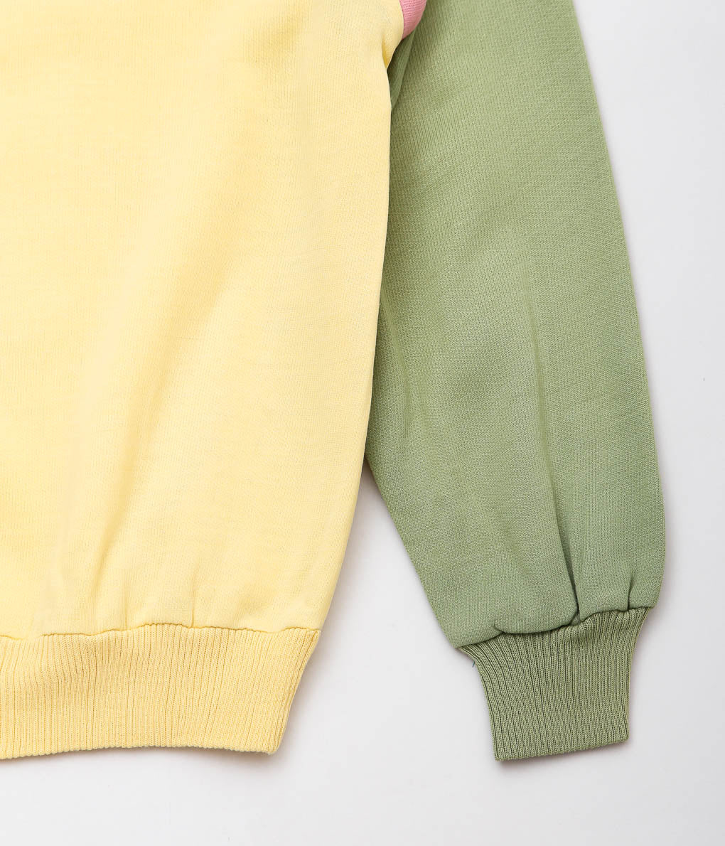 VINTAGE CLOTHING''1980's LE COQ SPORTIF C/N SWEATSHIRT'' (YELLOW×GREEN)