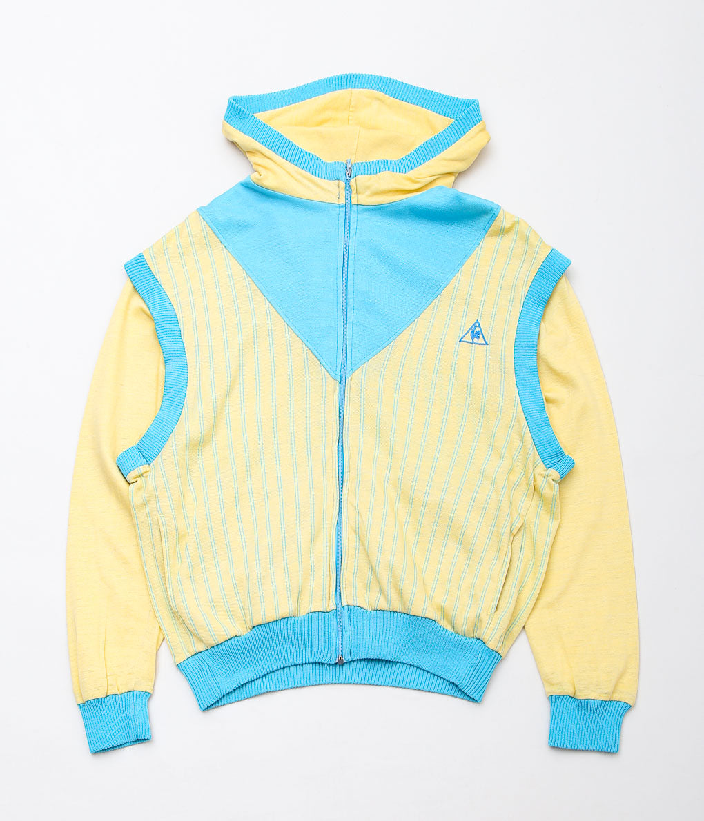 VINTAGE CLOTHING''1980's LE COQ SPORTIF ZIP HOODIE'' (YELLOW×BLUE)