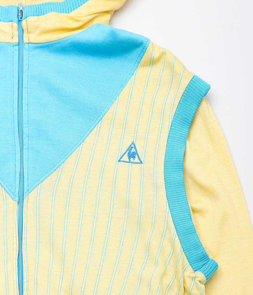 VINTAGE CLOTHING''1980's LE COQ SPORTIF ZIP HOODIE'' (YELLOW×BLUE)