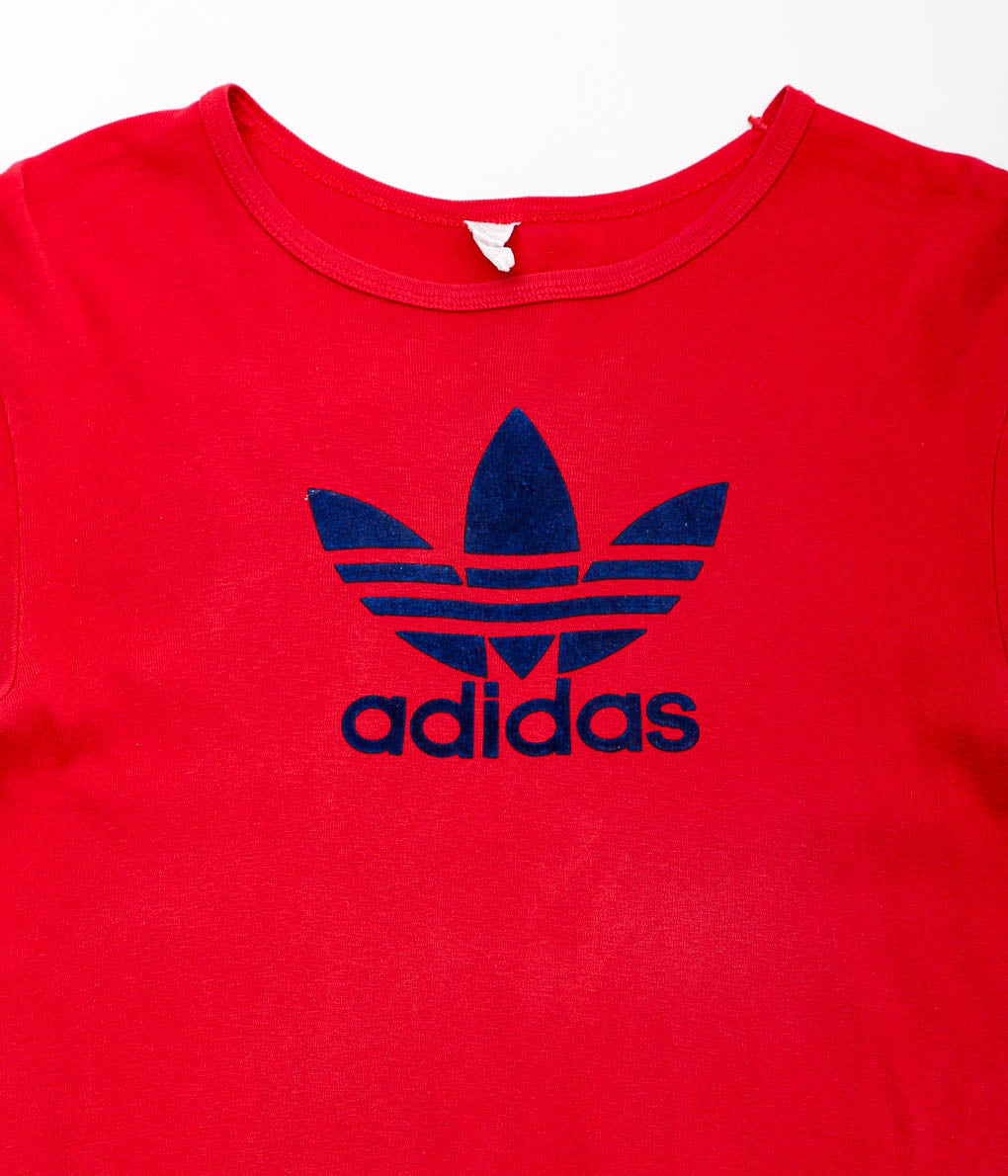 VINTAGE CLOTHING''1970'S ADIDAS LOGO TEE'' (RED)