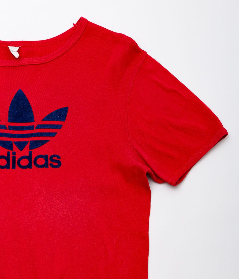 VINTAGE CLOTHING''1970'S ADIDAS LOGO TEE'' (RED)