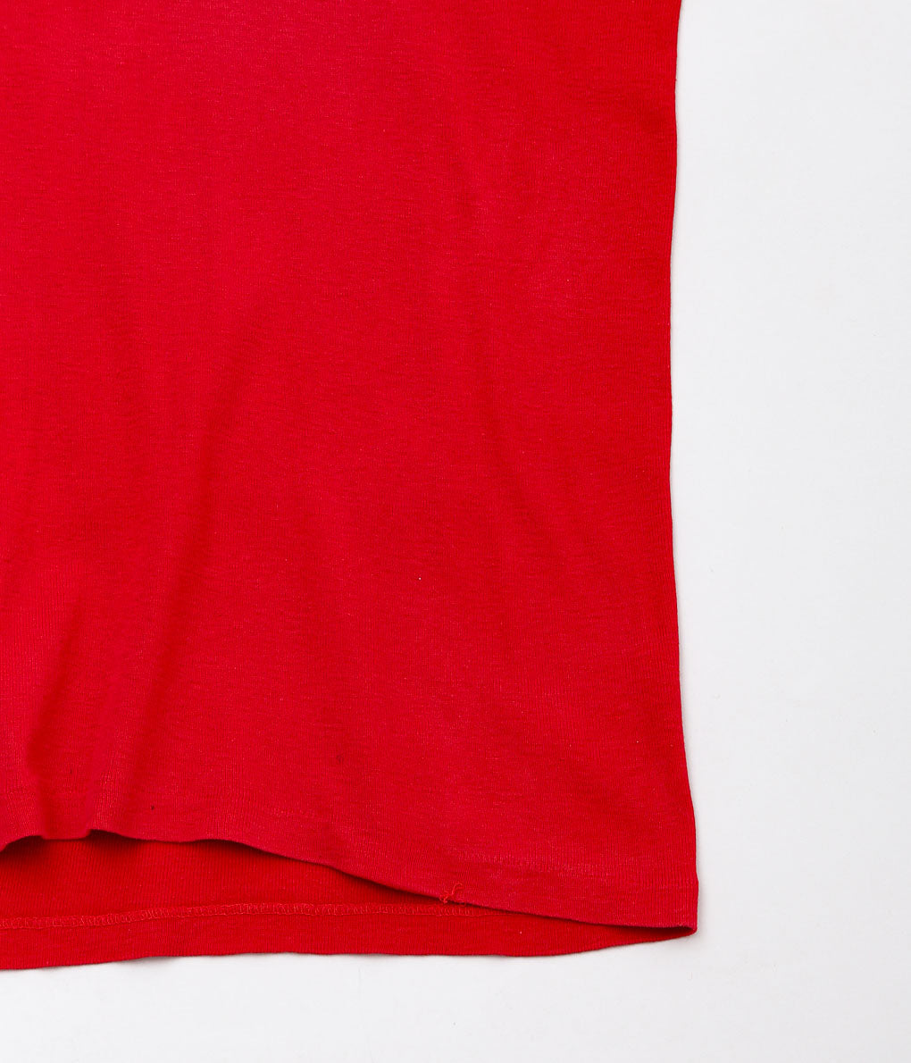 VINTAGE CLOTHING''1970'S ADIDAS LOGO TEE'' (RED)