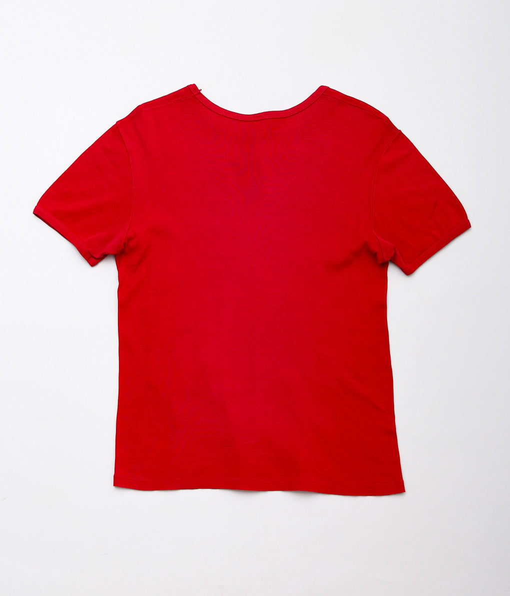 VINTAGE CLOTHING''1970'S ADIDAS LOGO TEE'' (RED)