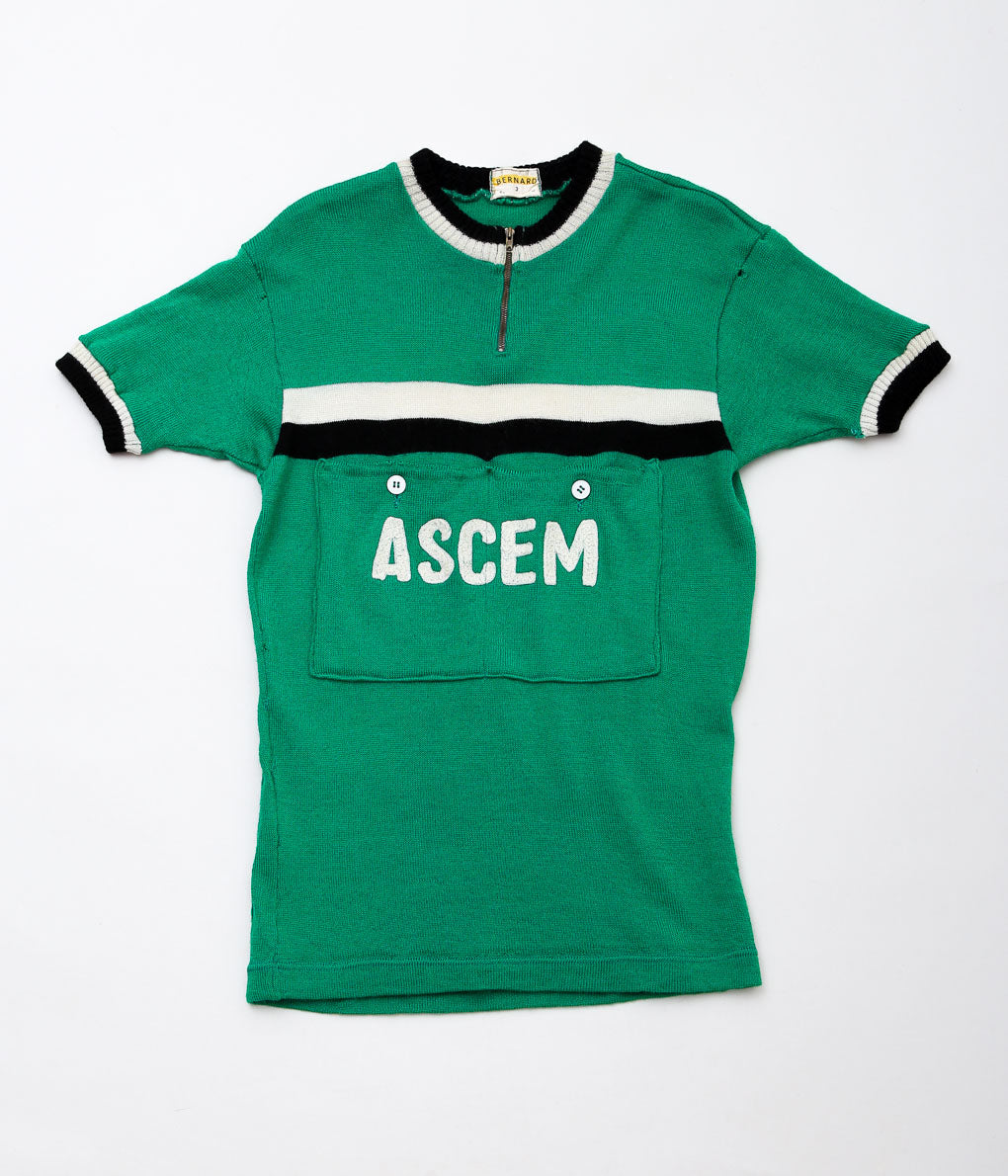 VINTAGE CLOTHING''1950~60's CYCLING WOOL JERSEY'' (GREEN)