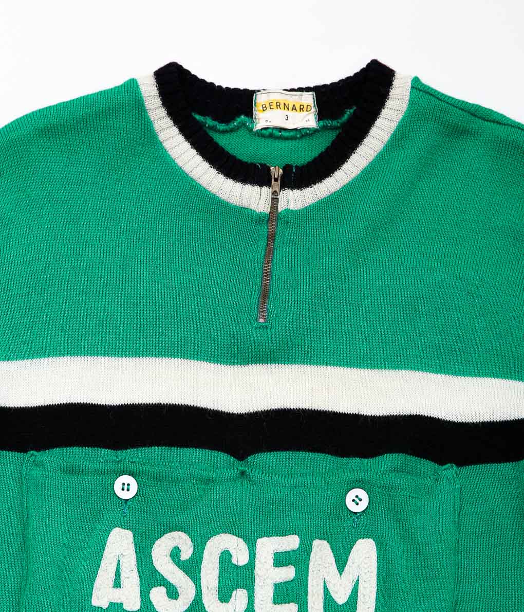 VINTAGE CLOTHING''1950~60's CYCLING WOOL JERSEY'' (GREEN)