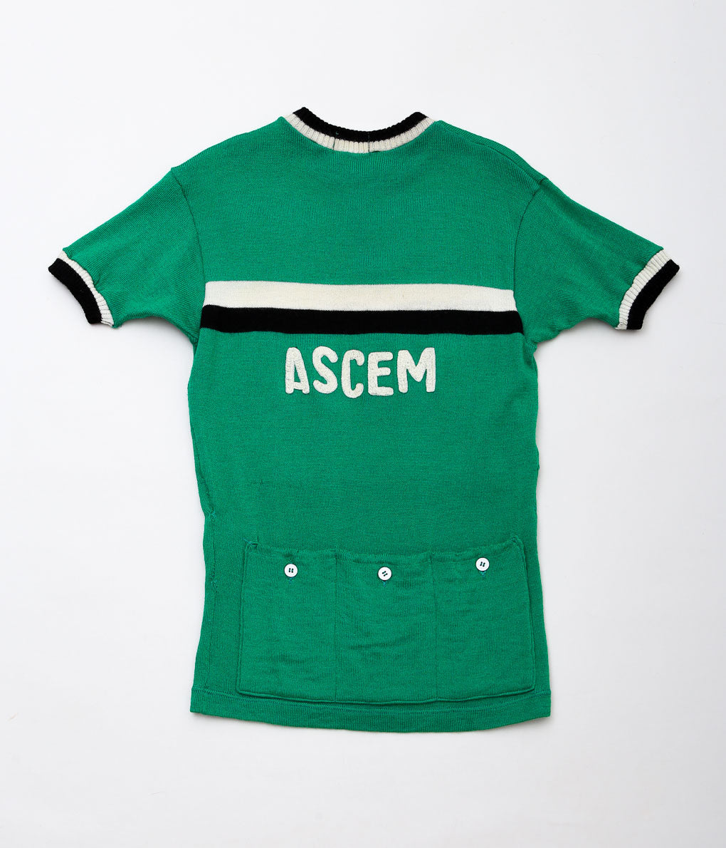 VINTAGE CLOTHING''1950~60's CYCLING WOOL JERSEY'' (GREEN)