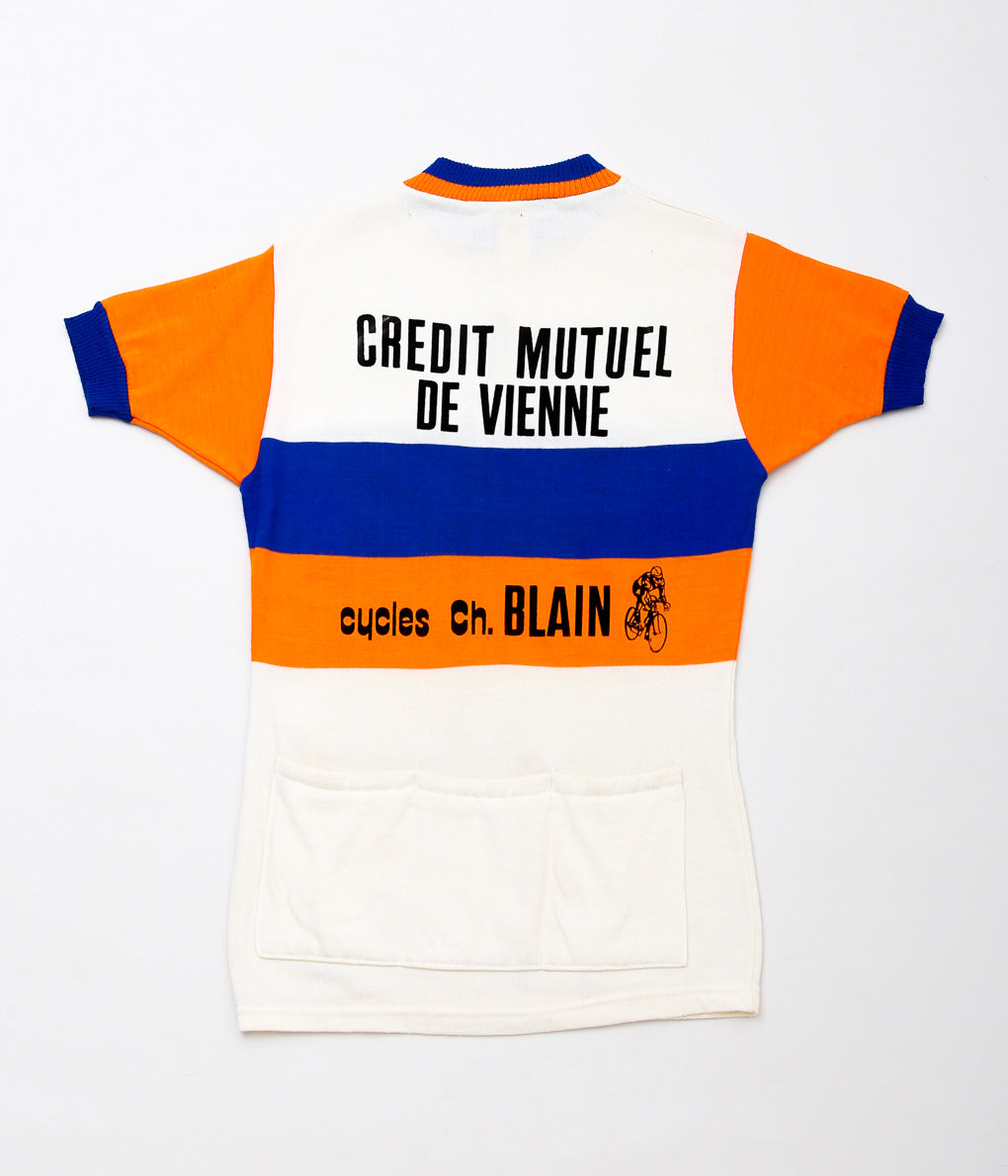 VINTAGE CLOTHING''1960~70's CYCLING WOOL JERSEY'' (ECRU×BLUE×ORANGE)