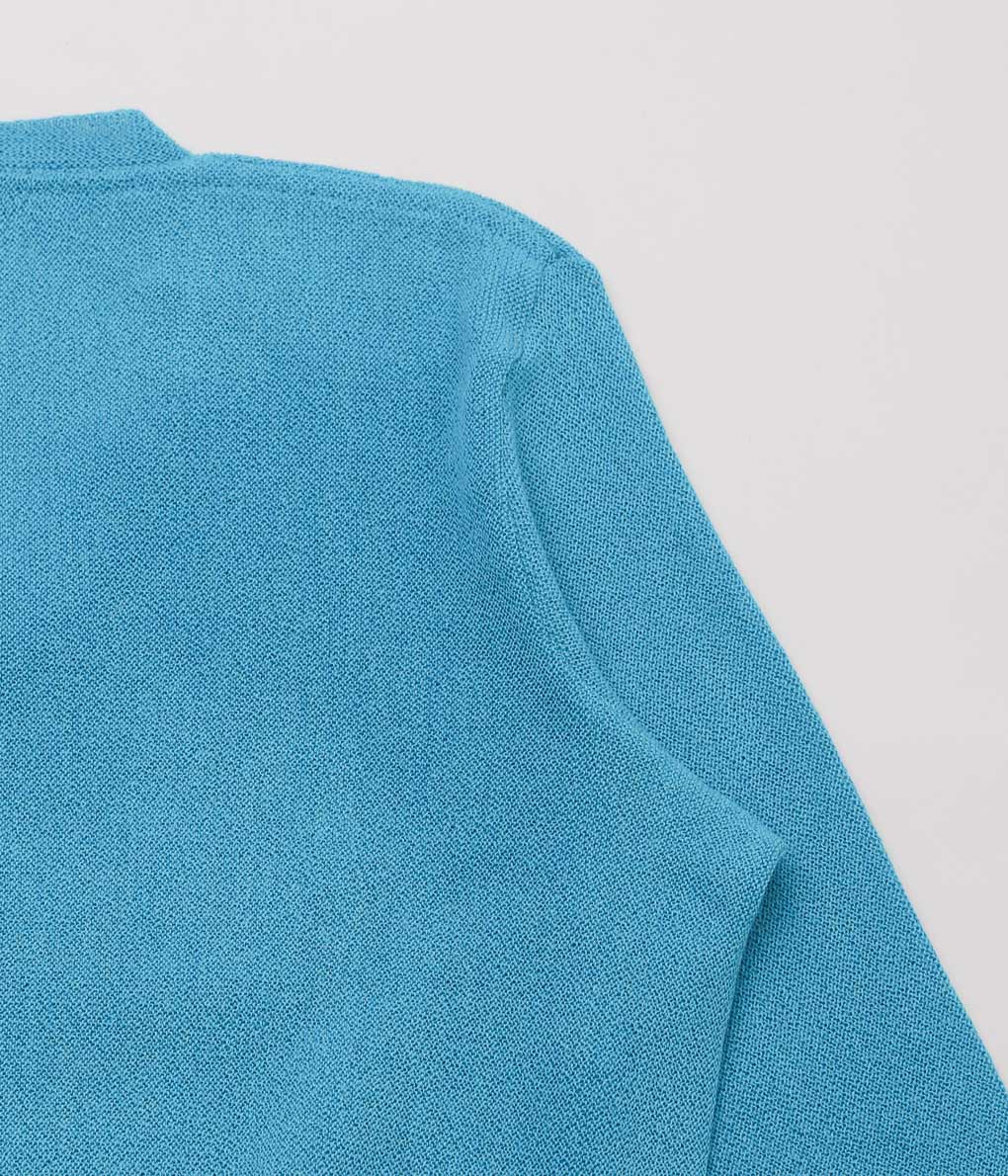 FANNI LEMMERMAYER ''2PLY V-NECK PULLOVER PLANE BELL SLEEVE'' (535 (TURQUOISE))