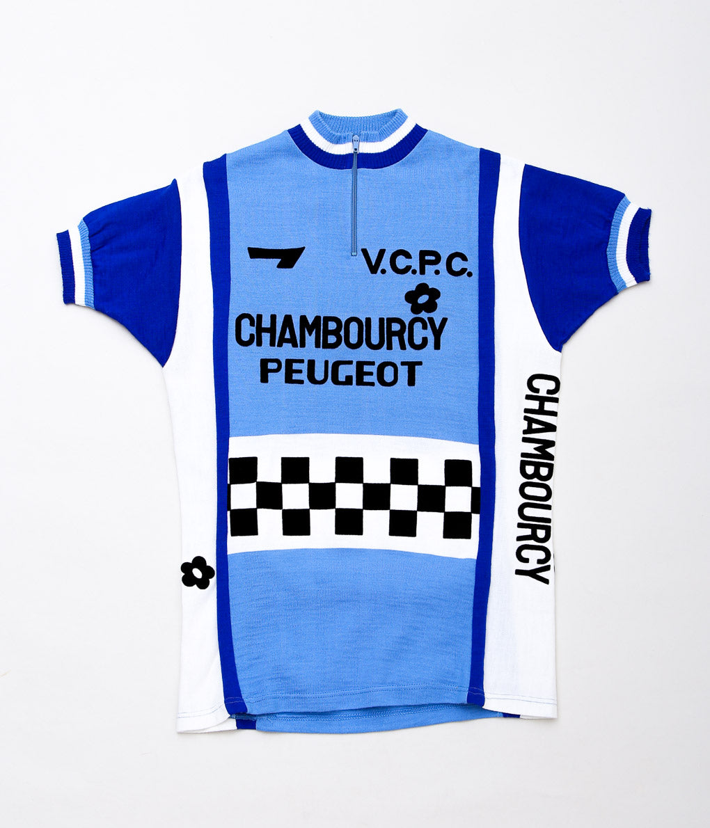 VINTAGE CLOTHING''1960~70's CYCLING WOOL JERSEY'' (LT BLUE)