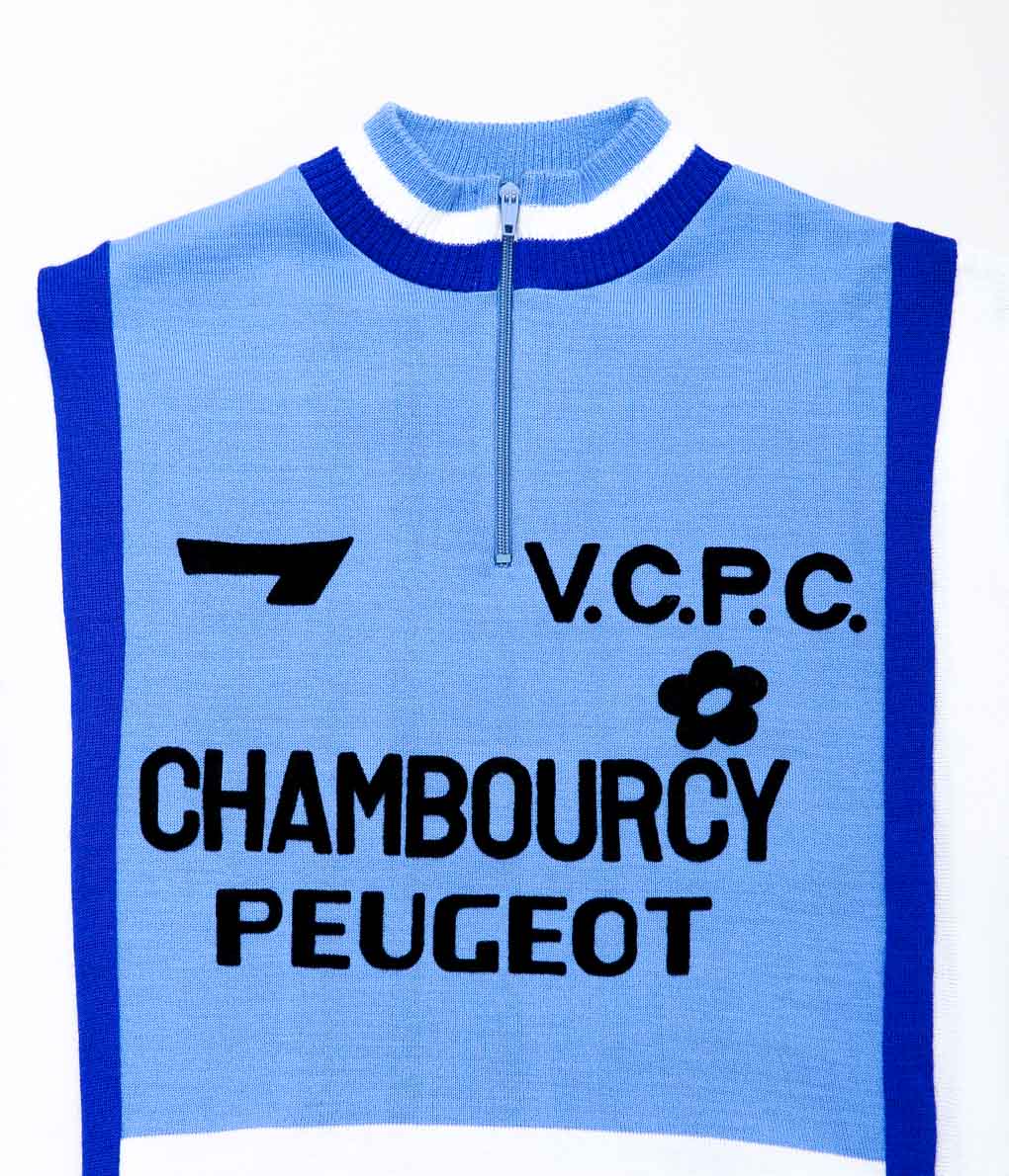 VINTAGE CLOTHING''1960~70's CYCLING WOOL JERSEY'' (LT BLUE)