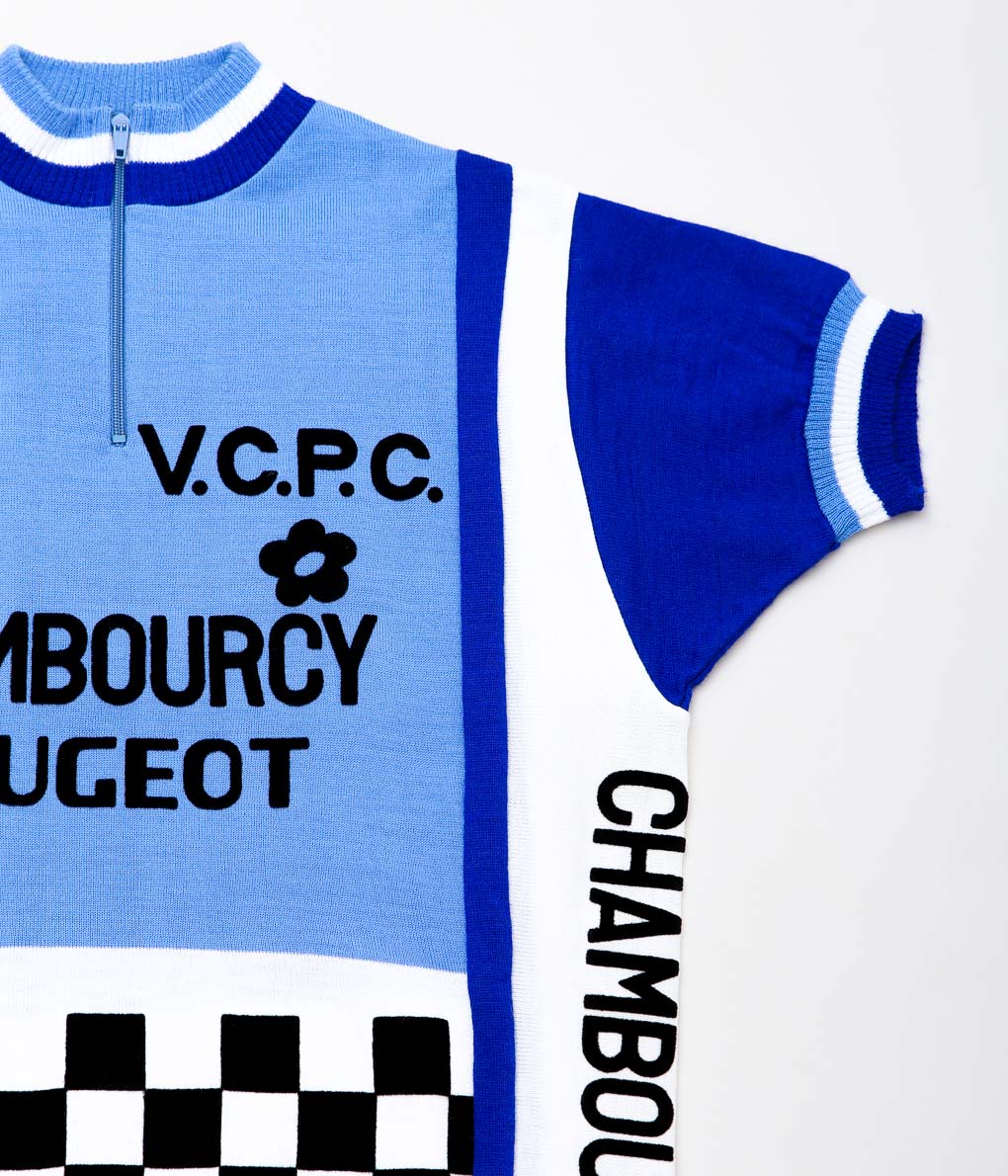 VINTAGE CLOTHING''1960~70's CYCLING WOOL JERSEY'' (LT BLUE)
